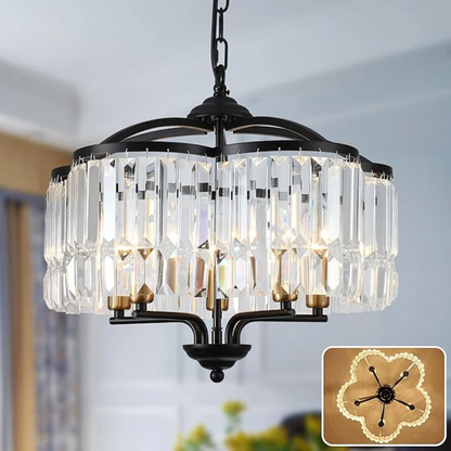 Lustre™ – Kristallleuchter – Elegantes Beleuchtungsdesign in Schwarz und Gold