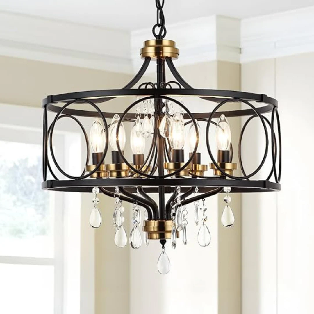 Lustre™ – Kristallleuchter – Elegantes Beleuchtungsdesign in Schwarz und Gold