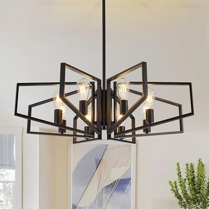LumSquare™ – Moderner geometrischer Kronleuchter – Elegante, strahlende, zeitgemäße Wohnraumbeleuchtung