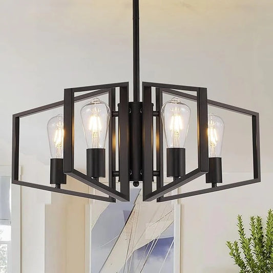 LumSquare™ – Moderner geometrischer Kronleuchter – Elegante, strahlende, zeitgemäße Wohnraumbeleuchtung