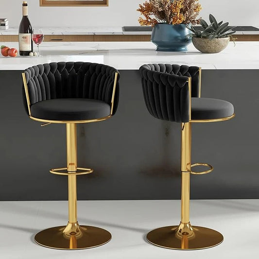Velvetura™ – Luxuriöse verstellbare Barhocker – Elegant, drehbar, bequem, verstellbar, vielseitig