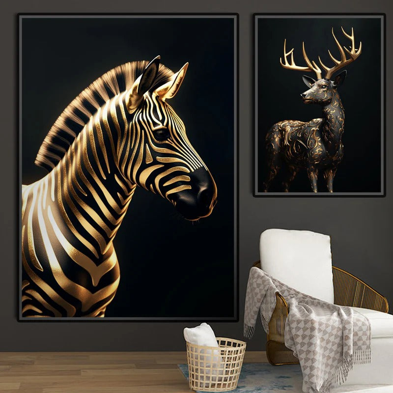 Majesty™ – Wildlife Art Collection – Atemberaubende Designs mit schwarzen und goldenen Wildtieren